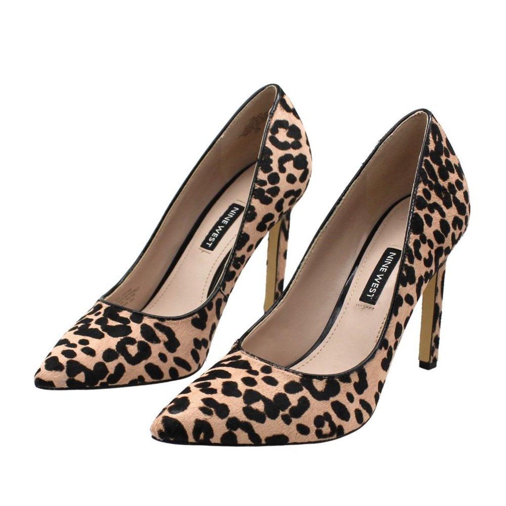 Nine West Womens Tatiana 5 Calf Hair Dress Heels Brown - Picture 4 of 9